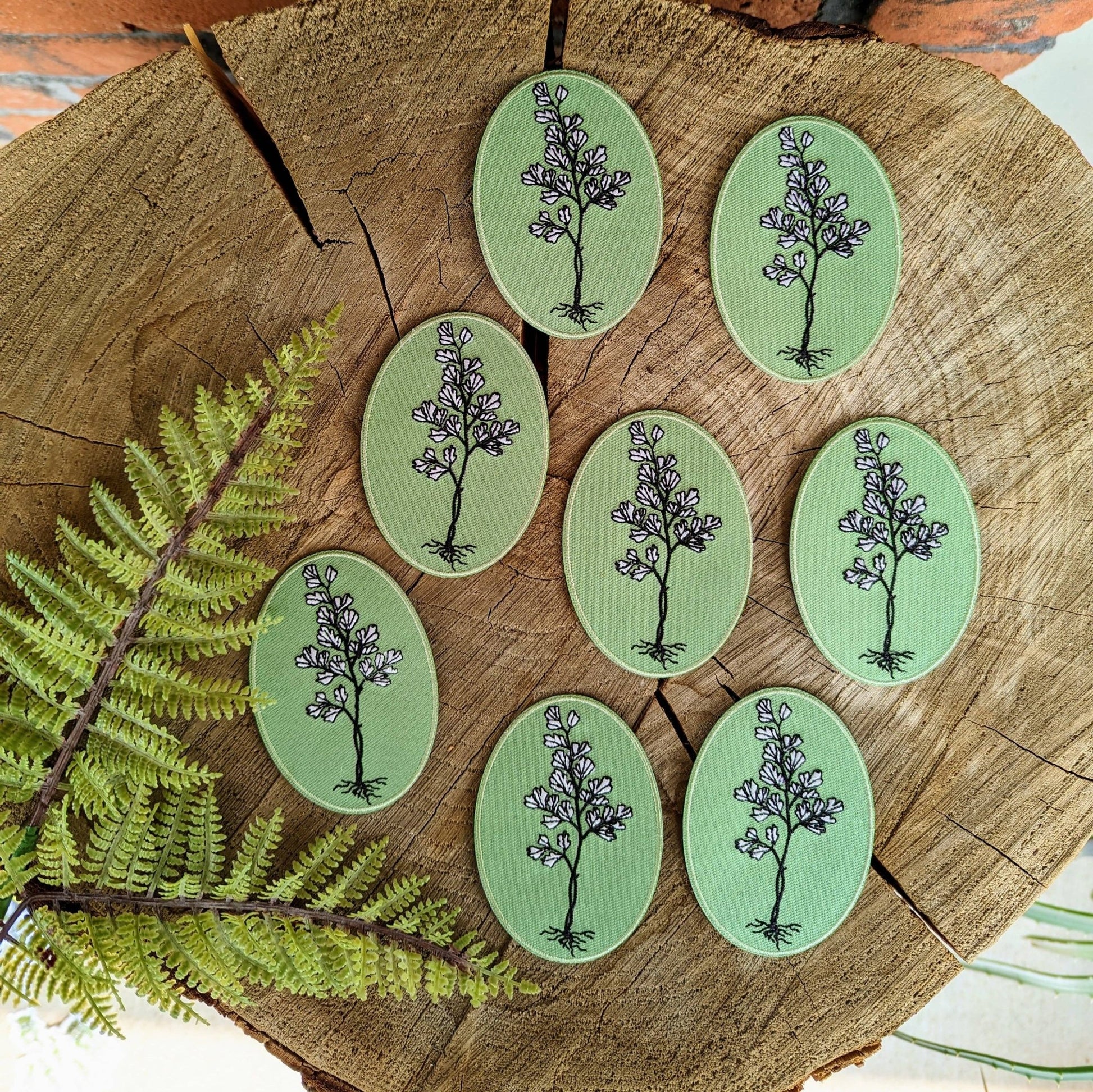 Maidenhair Fern Embroidered Iron On Patch - Wander Together Outfitters