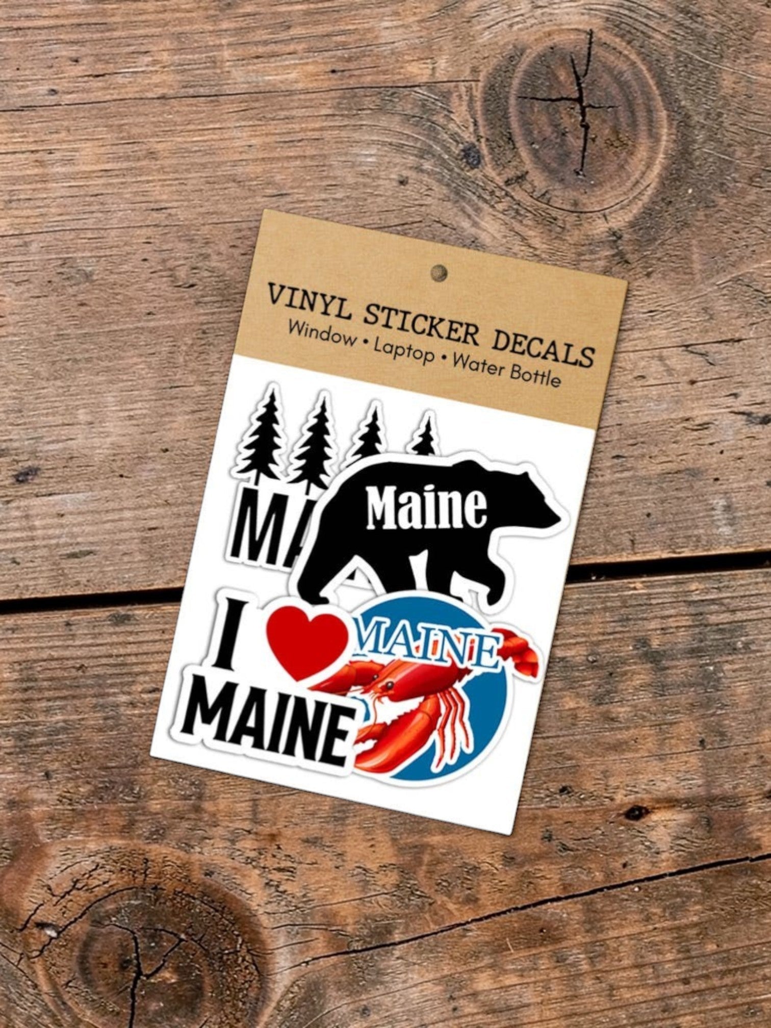 Maine Laptop Sticker Pack, 4 Full - Size Stickers Per Pack - Wander Together Outfitters