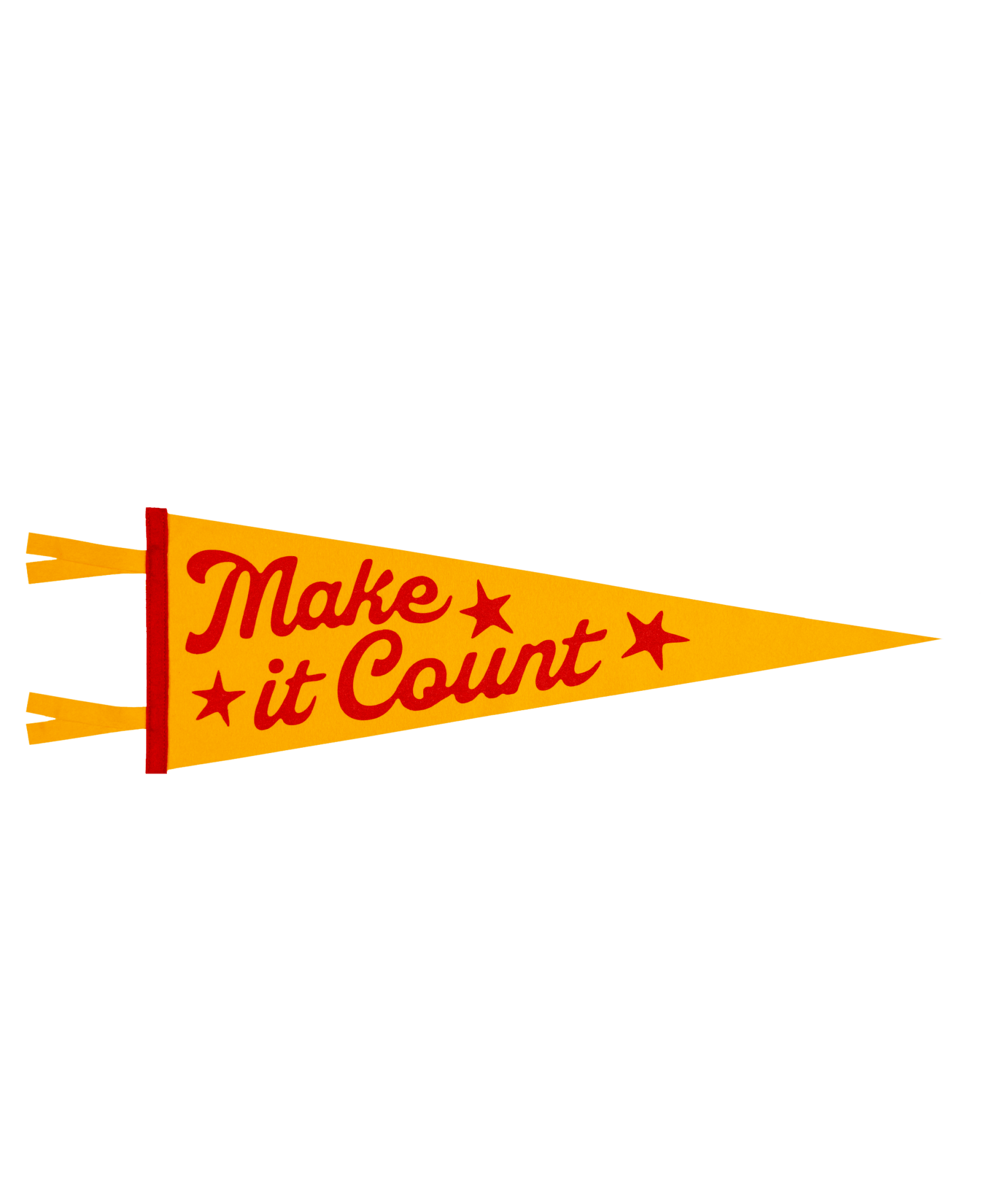 "Make It Count" Pennant from All Time Low - Wander Together Outfitters