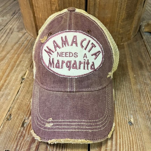 Mamacita Margarita Hat (Maroon) - Wander Together Outfitters