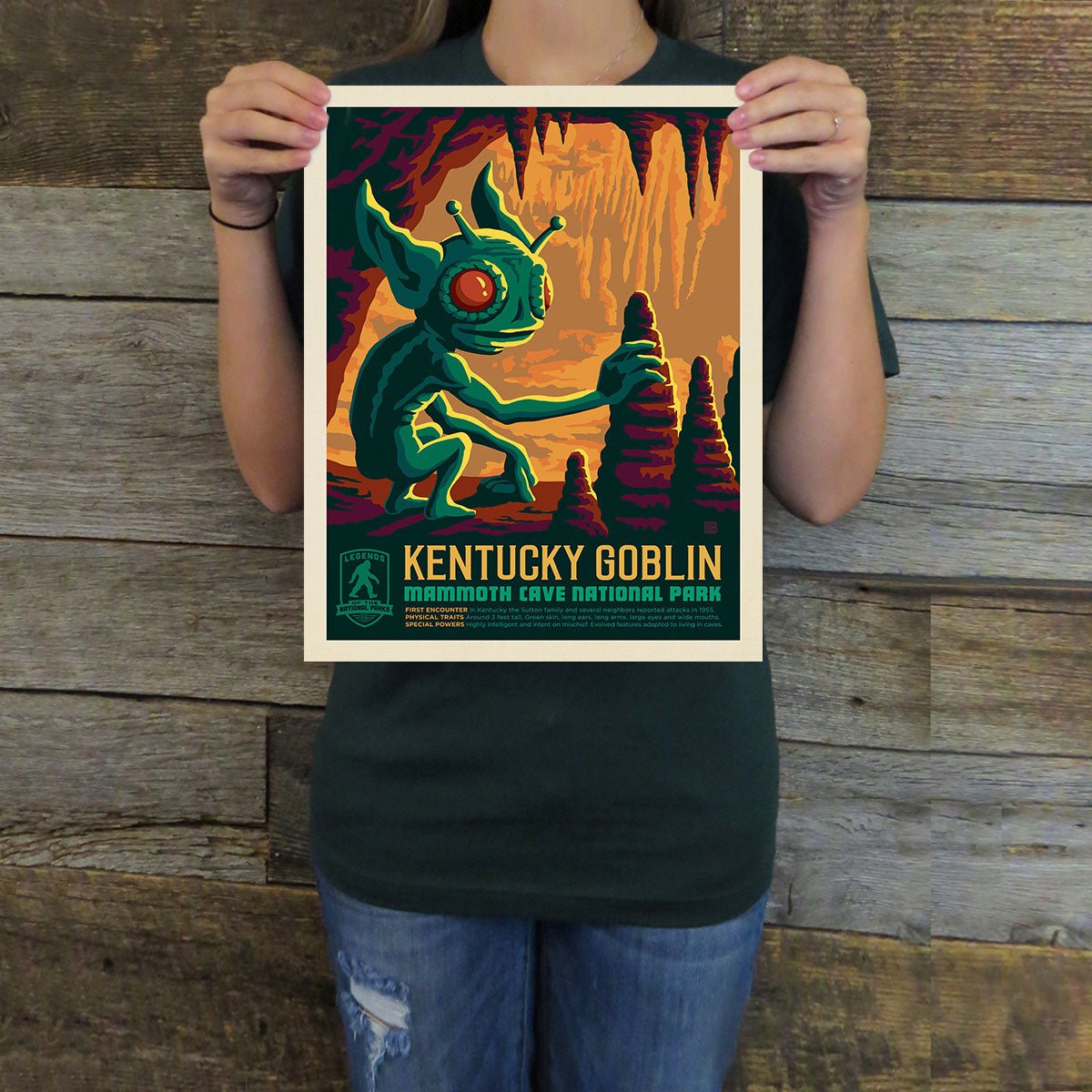 Mammoth Cave National Park: Kentucky Goblin (Legends & Monsters) Art Print - Wander Together Outfitters