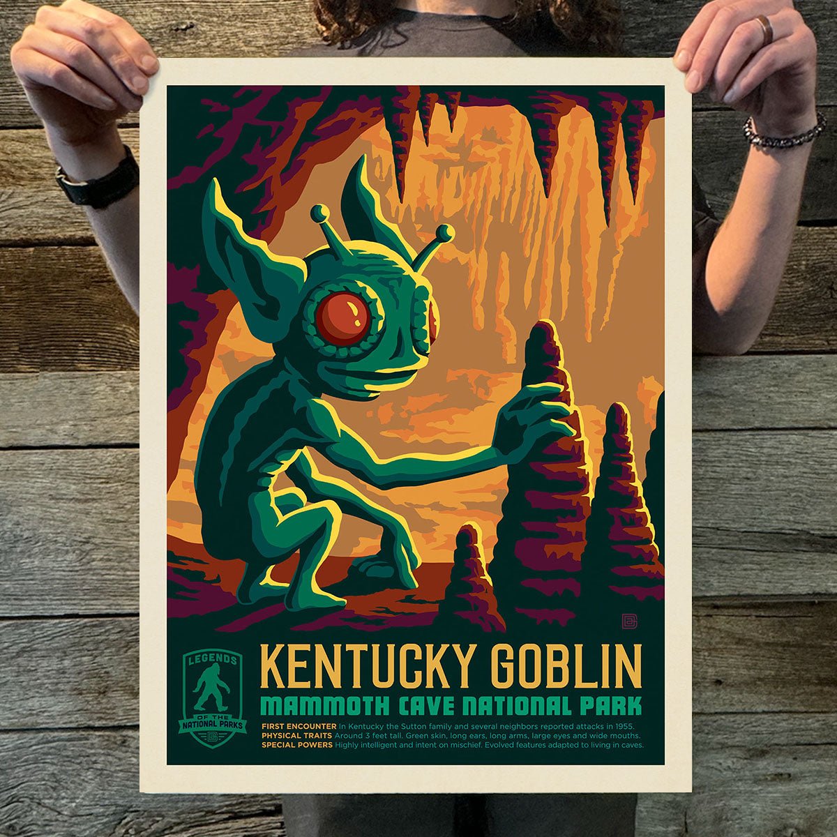 Mammoth Cave National Park: Kentucky Goblin (Legends & Monsters) Art Print - Wander Together Outfitters