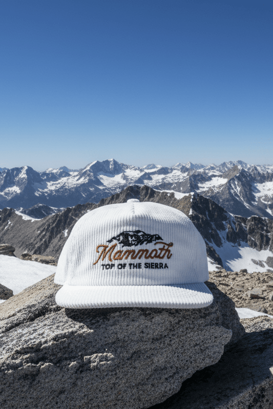 "Mammoth" White Corduroy Hat - Wander Together Outfitters