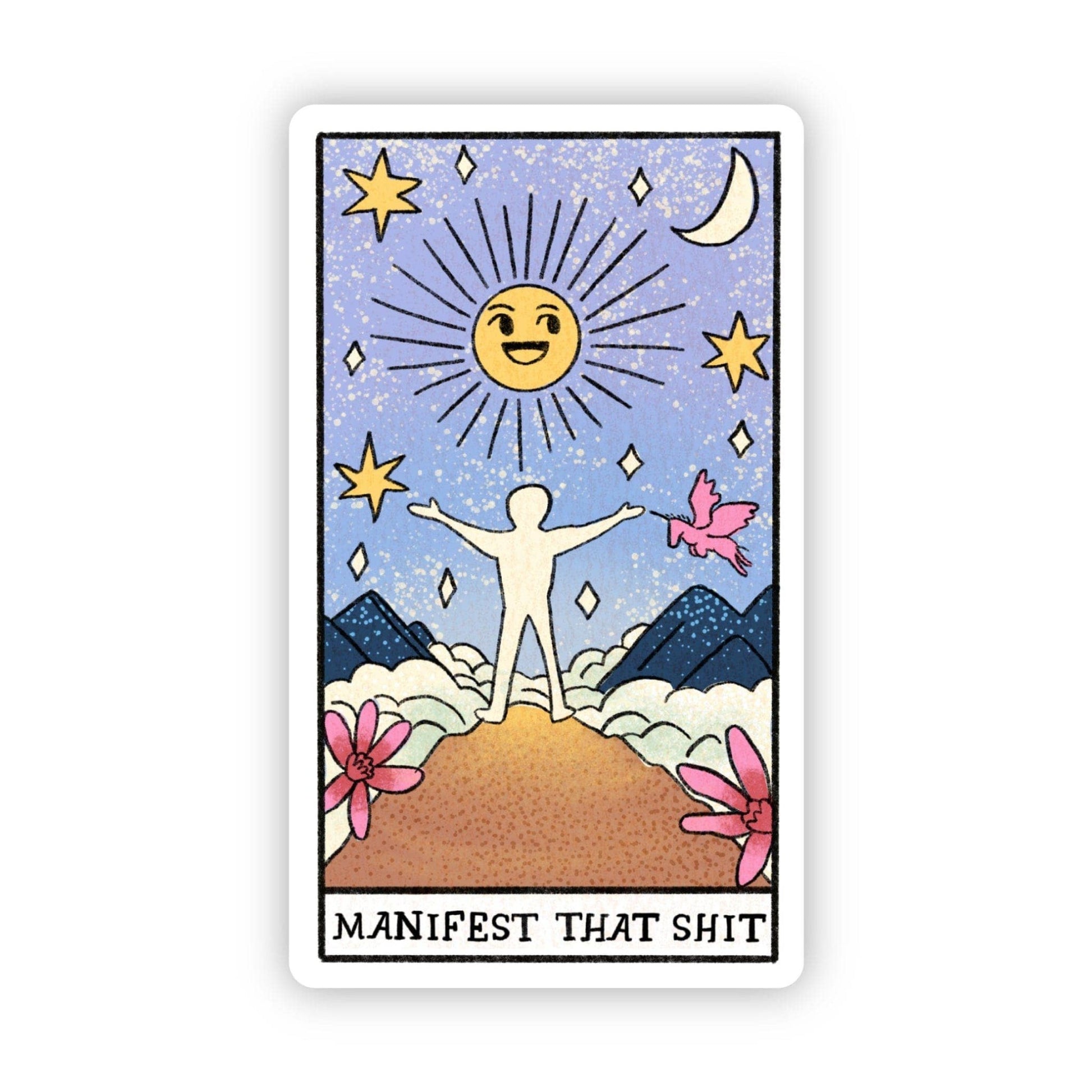 "Manifest That Sh1t" Tarot Card Sticker - Wander Together Outfitters
