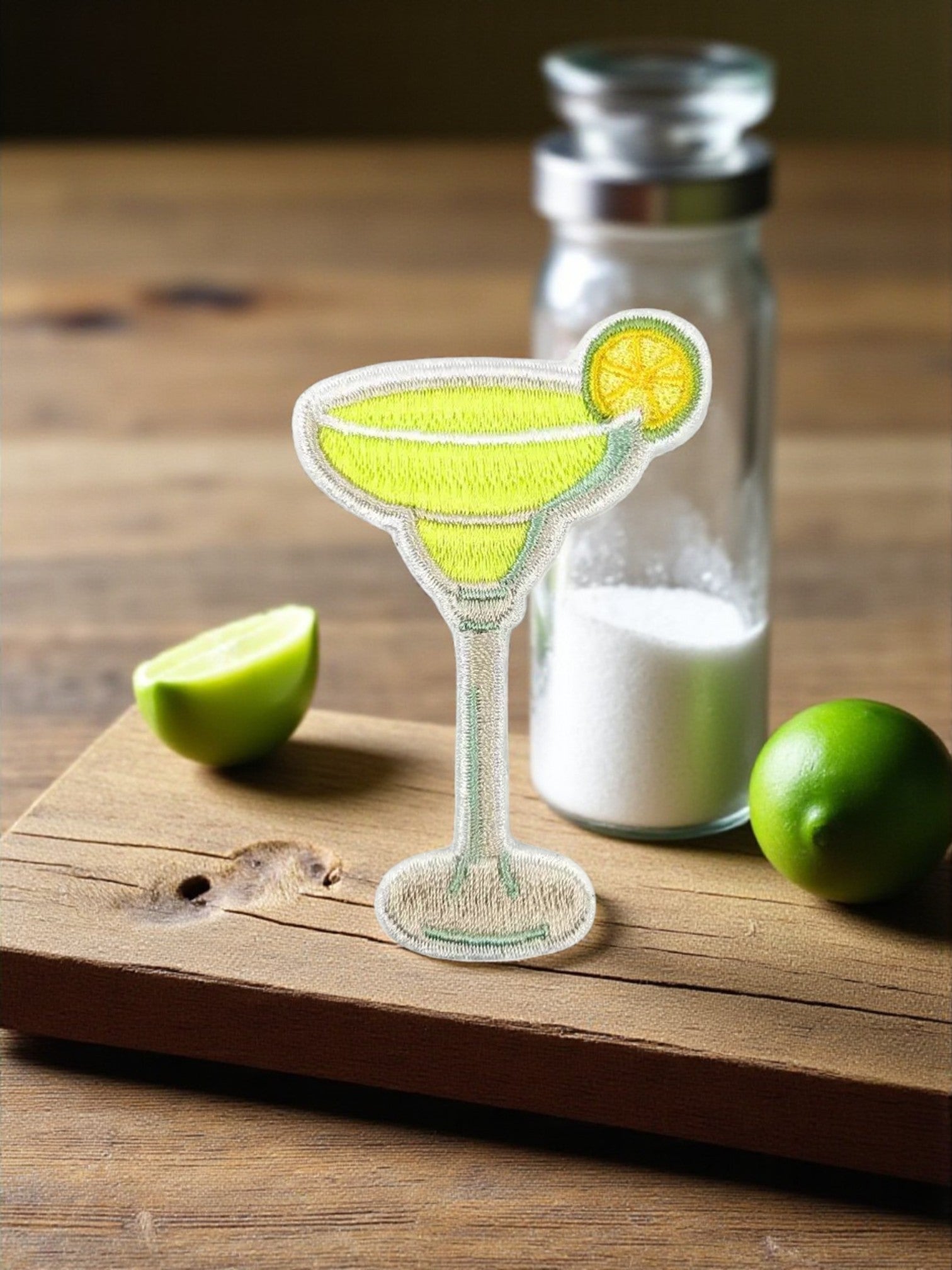 Margarita with Lime Embroidered Iron - On Patch - Wander Together Outfitters