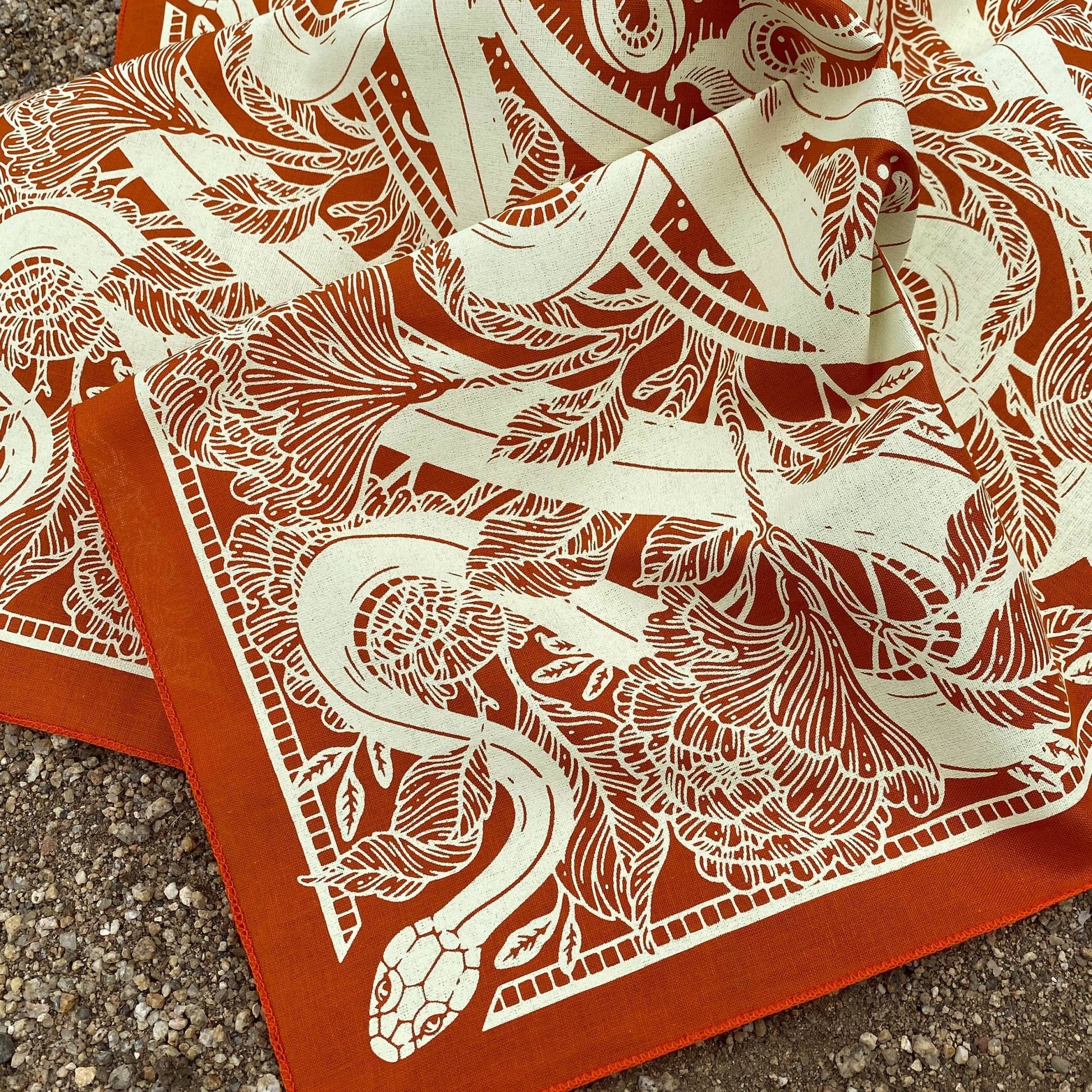 Marigold Floral Snake Bandana - Wander Together Outfitters