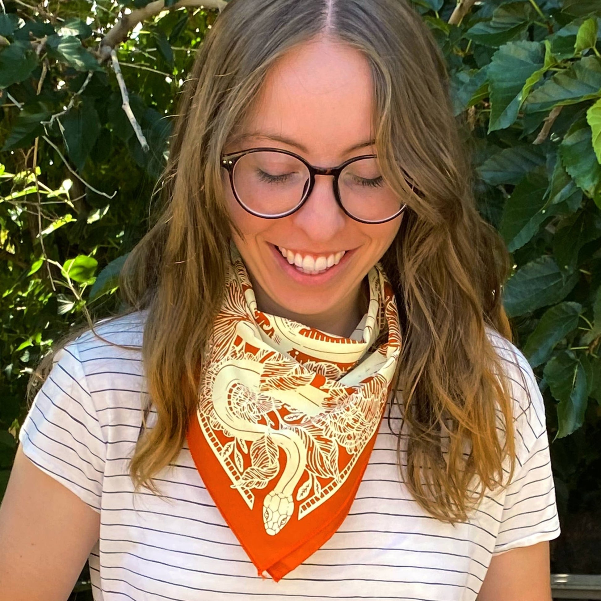 Marigold Floral Snake Bandana - Wander Together Outfitters