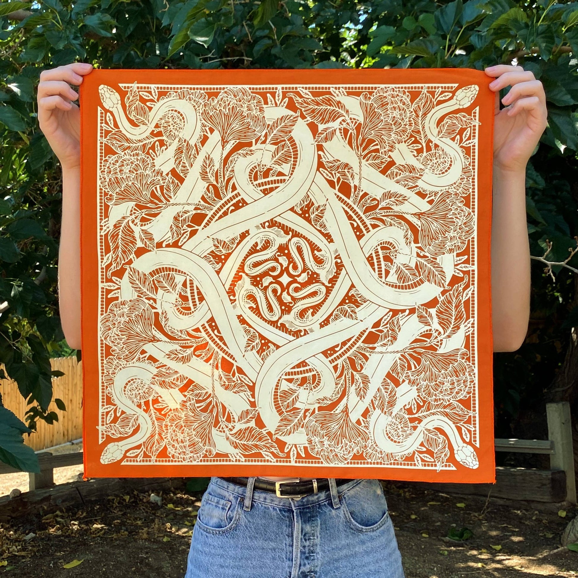 Marigold Floral Snake Bandana - Wander Together Outfitters