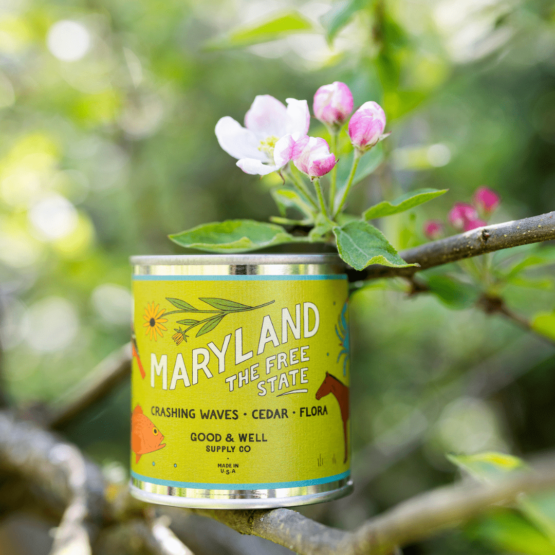 Maryland State Candle (Sea, Cedar, Flora) - Wander Together Outfitters