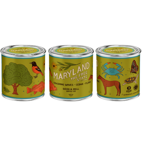 Maryland State Candle (Sea, Cedar, Flora) - Wander Together Outfitters