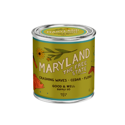 Maryland State Candle (Sea, Cedar, Flora) - Wander Together Outfitters