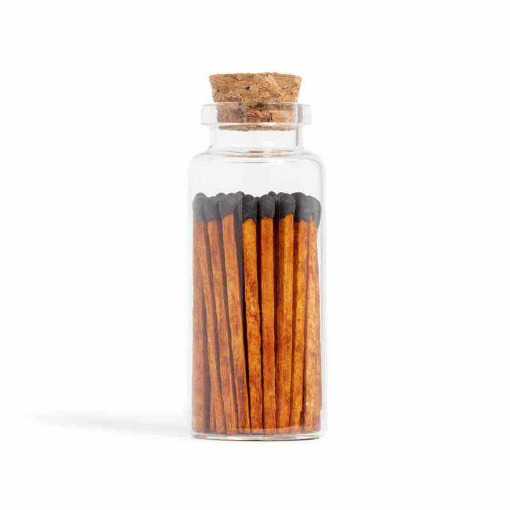 Cinnamon Colored Wood Match Matchsticks Black Tip