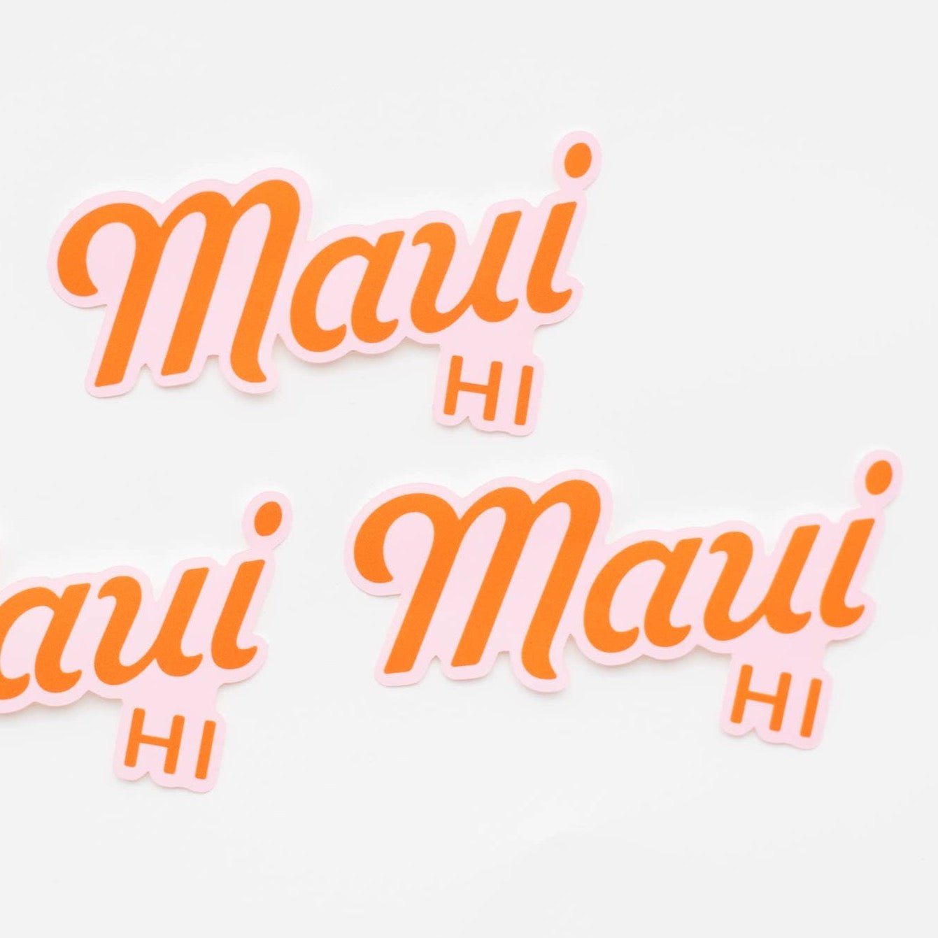 “Maui HI”Lettering Vinyl Sticker - Hawaii - Wander Together Outfitters