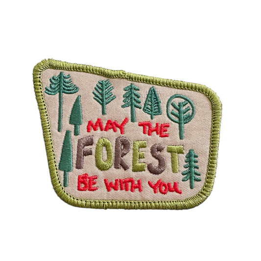 "May The Forest Be With You" Nature Theme Iron On Patch - Wander Together Outfitters