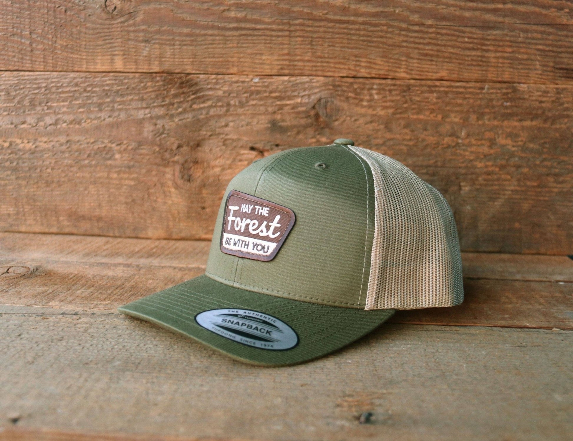 "May The Forest Be With You" Unisex Hat - Olive Green or Orange - Wander Together Outfitters