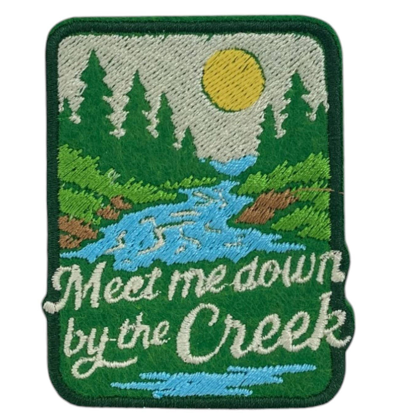 "Meet Me Down by the Creek" Embroidered Iron On Patch - Wander Together Outfitters