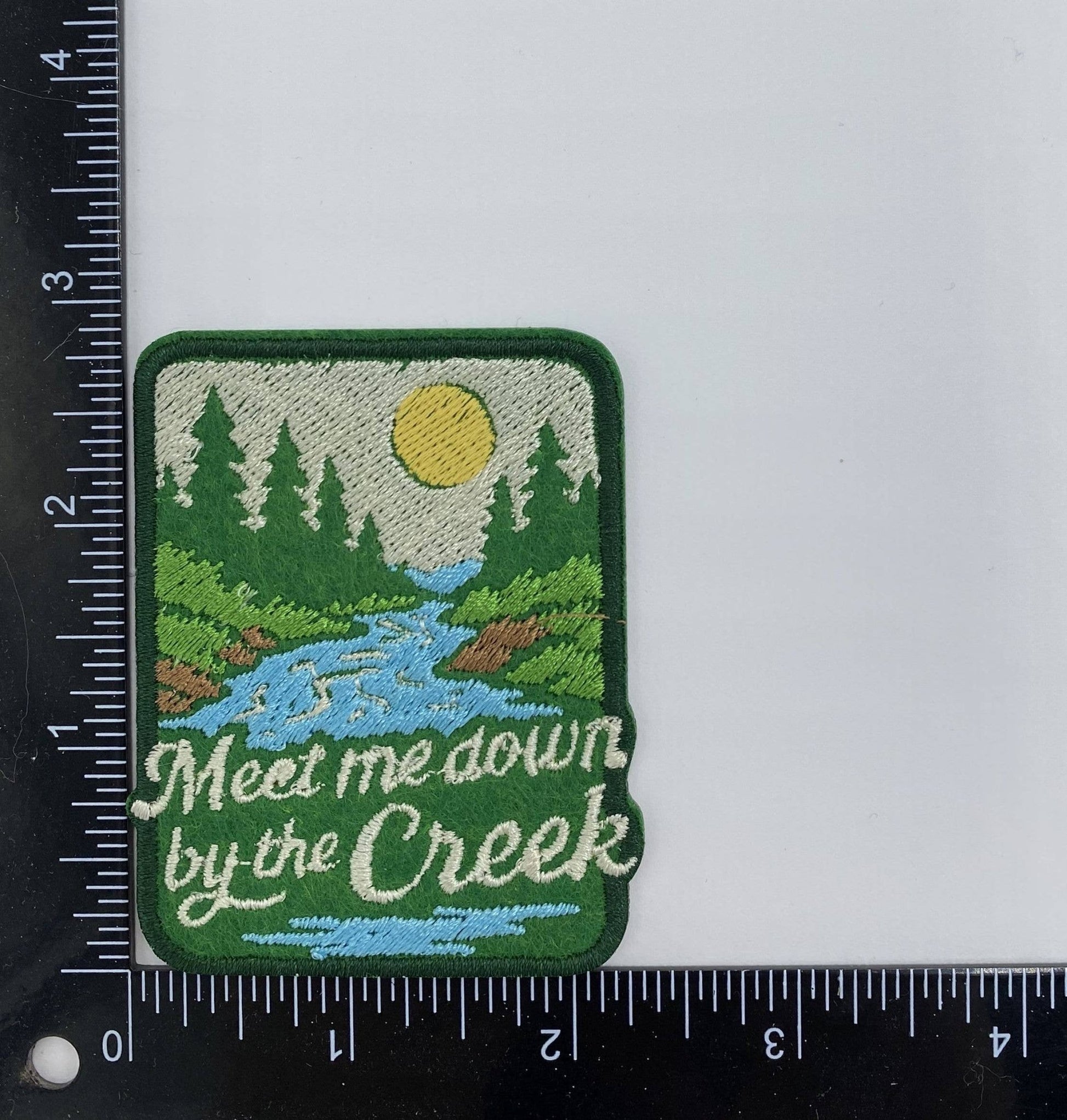 "Meet Me Down by the Creek" Embroidered Iron On Patch - Wander Together Outfitters
