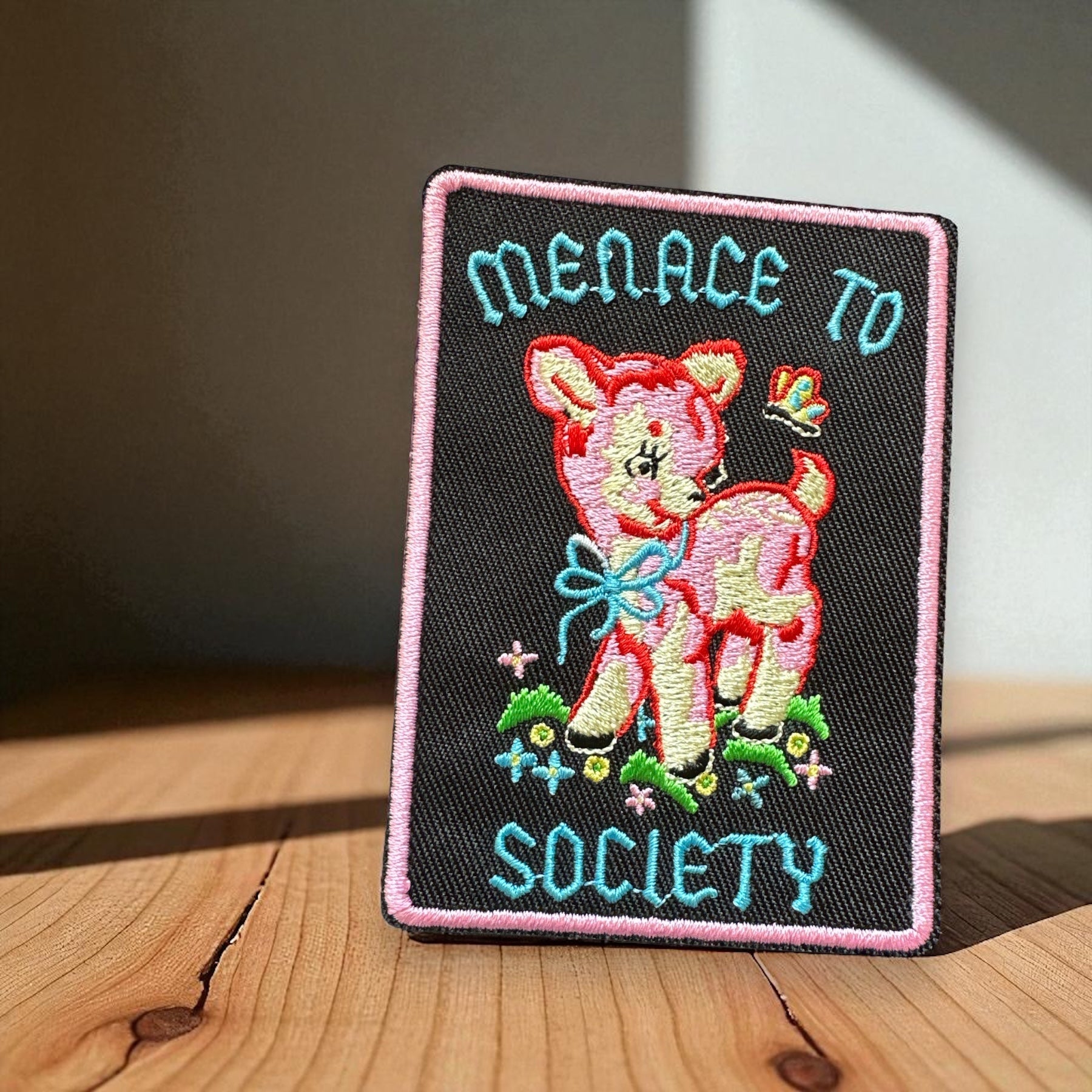 "Menace to Society" Deer Iron On Patch - Wander Together Outfitters