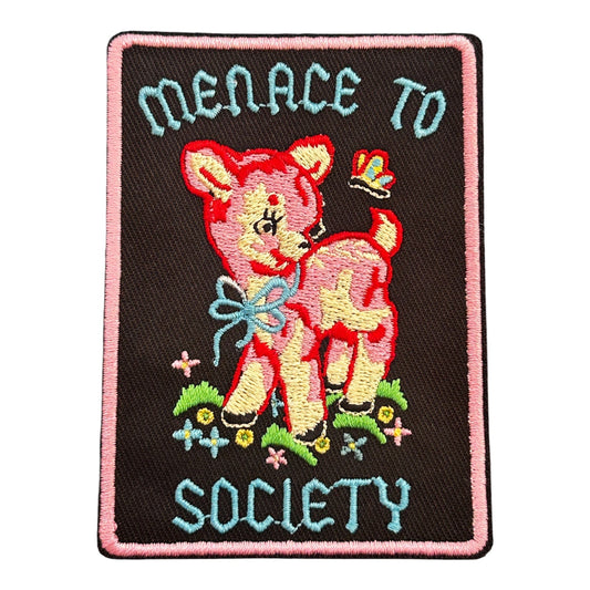 "Menace to Society" Deer Iron On Patch - Wander Together Outfitters