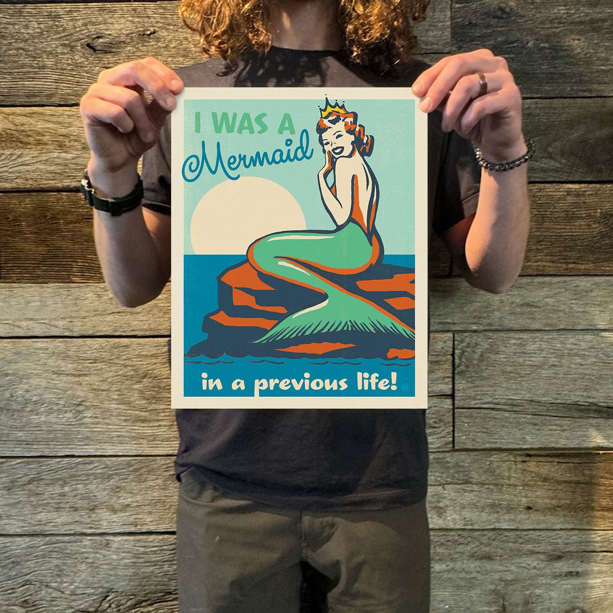 Mermaid in a Previous Life (Coastal Collection) Art Print - Wander Together Outfitters