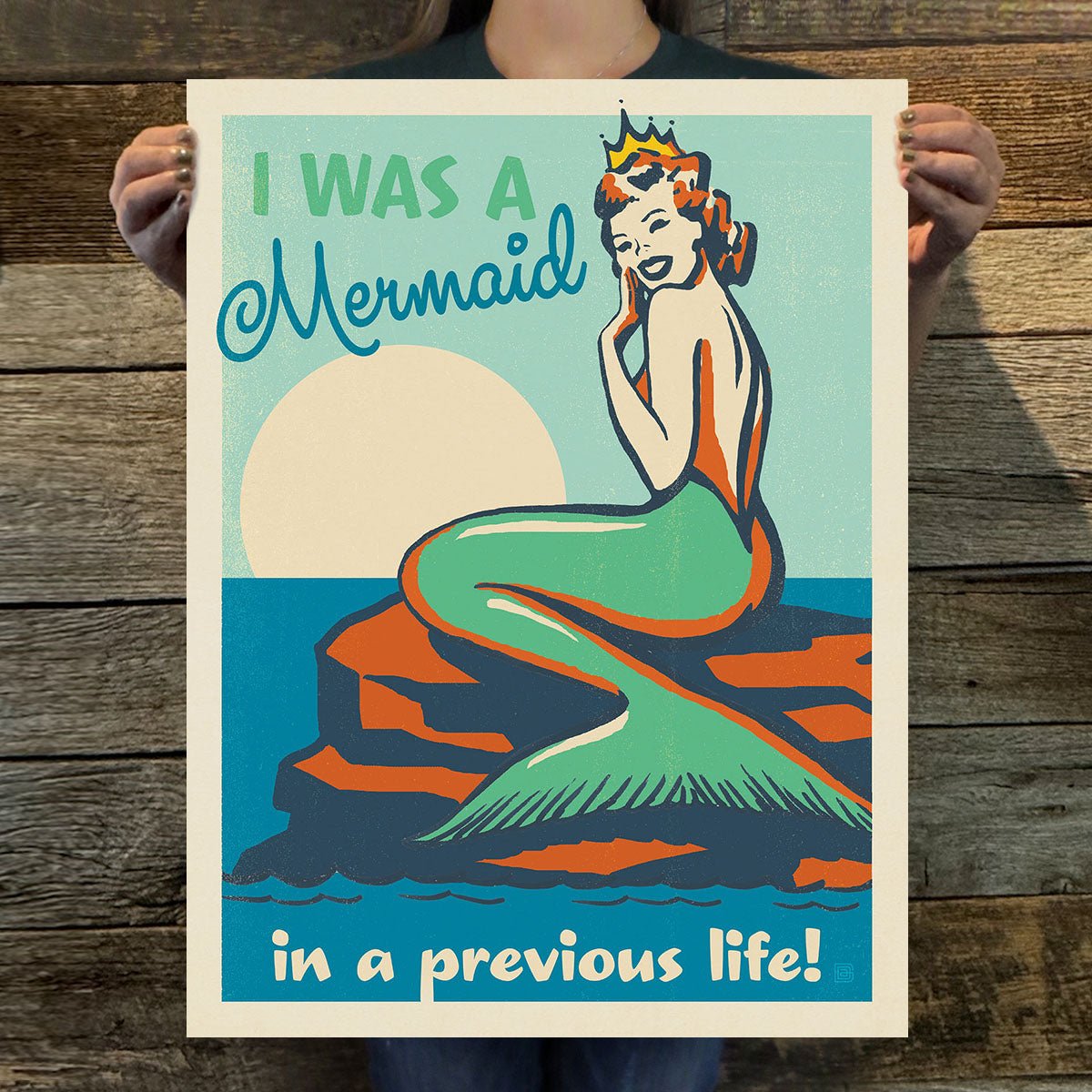 Mermaid in a Previous Life (Coastal Collection) Art Print - Wander Together Outfitters