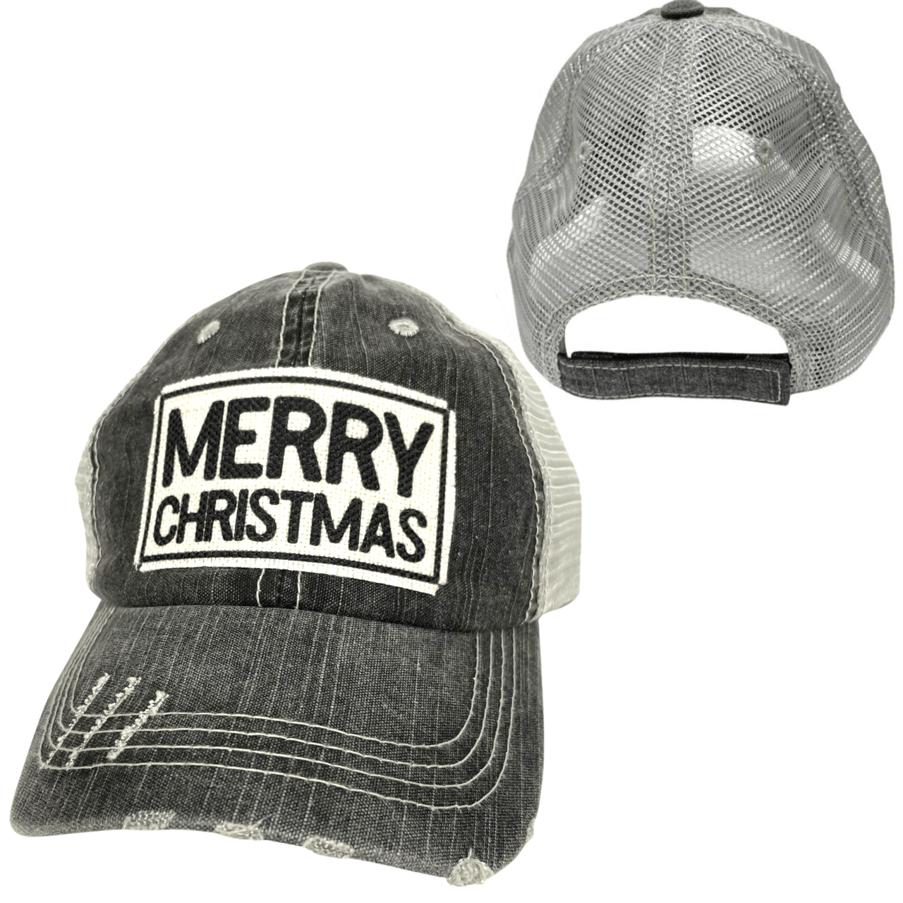 "Merry Christmas" Distressed Hat - Wander Together Outfitters