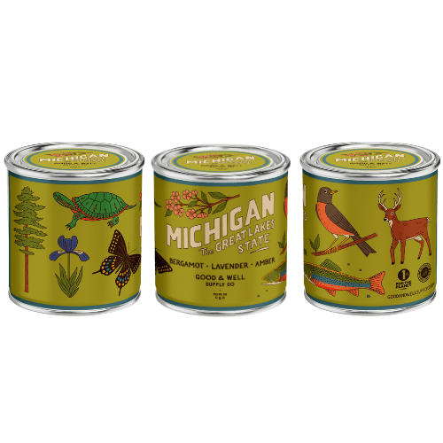 Michigan State Candle (Bergamot, Amber, Lavender) - Wander Together Outfitters