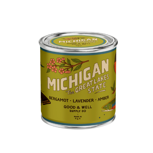 Michigan State Candle (Bergamot, Amber, Lavender) - Wander Together Outfitters