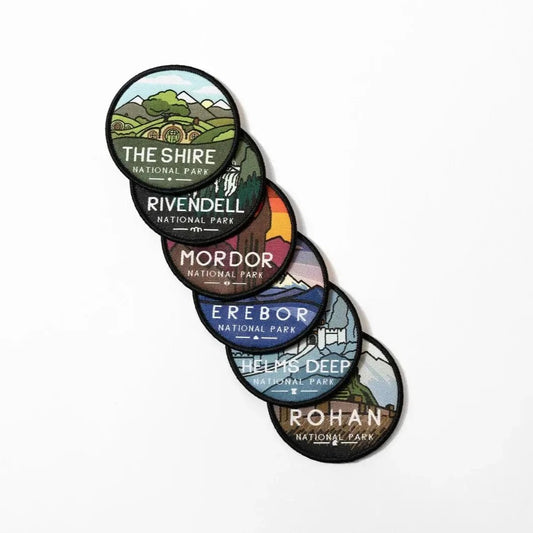 Middle - Earth National Parks, LOTR, 6 Patch Collection - Wander Together Outfitters