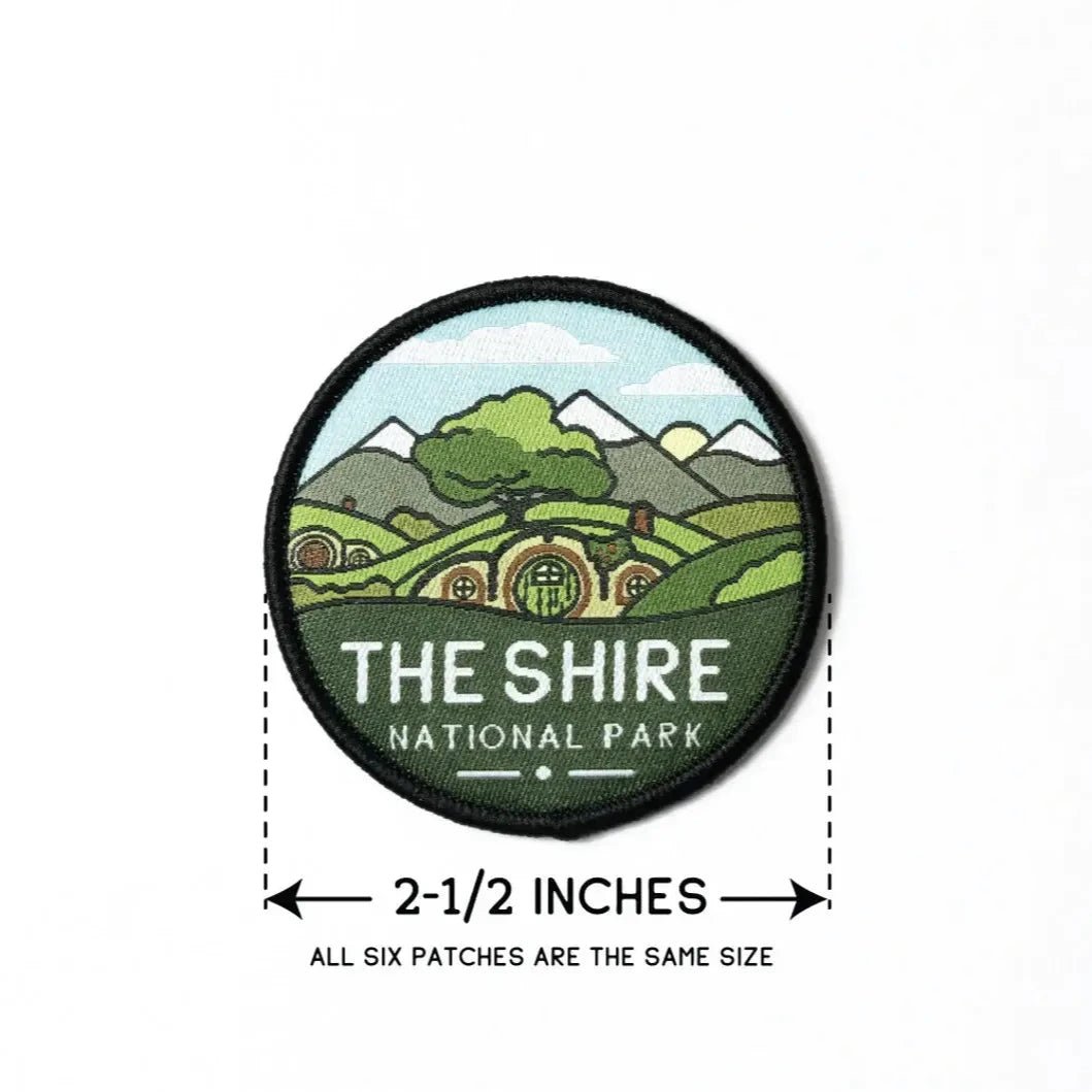 Middle - Earth National Parks, LOTR, 6 Patch Collection - Wander Together Outfitters