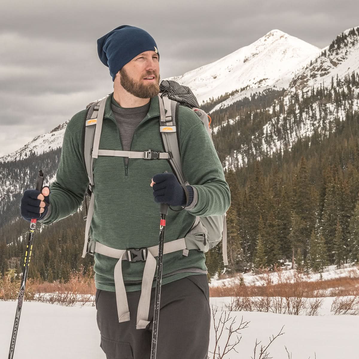 Midweight Men's Wool 1/4 Zip - 100% Merino Wool - Wander Together Outfitters