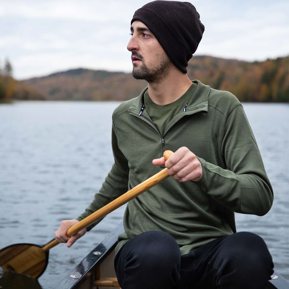 Midweight Men's Wool 1/4 Zip - 100% Merino Wool - Wander Together Outfitters