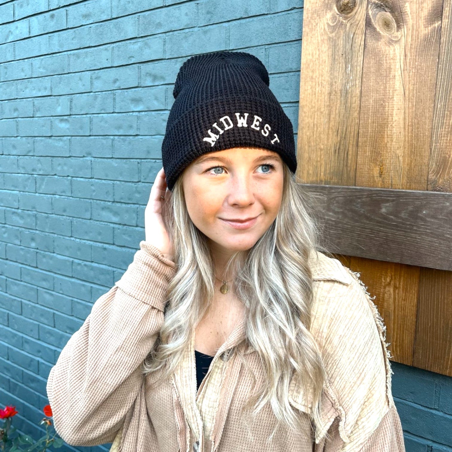 “Midwest” Embroidered Unisex Beanie - Wander Together Outfitters