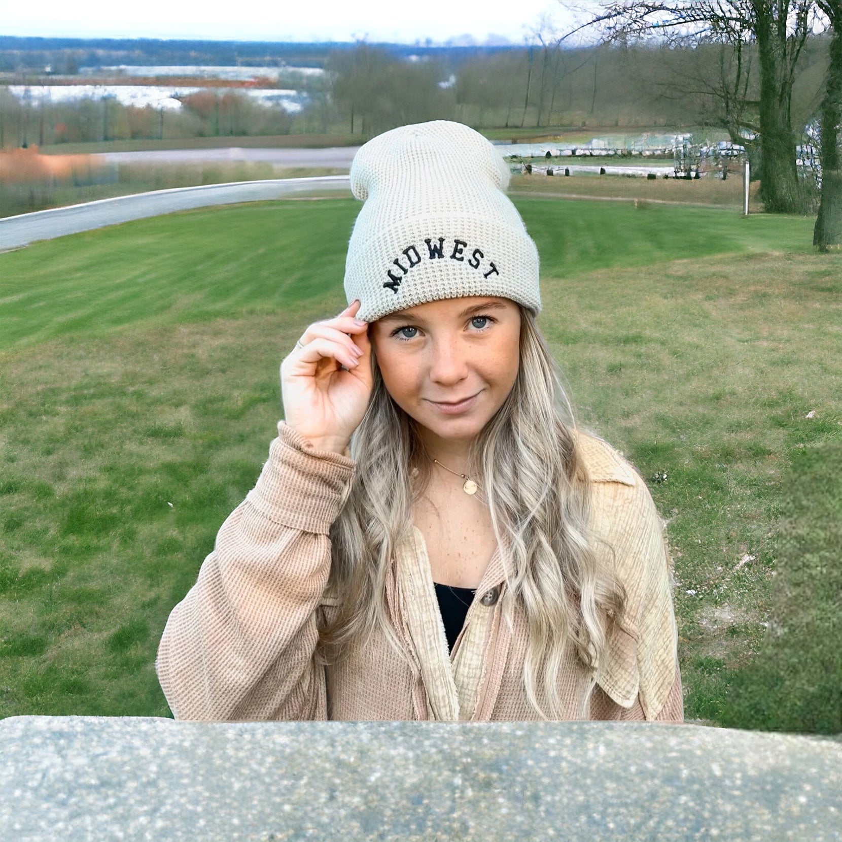 “Midwest” Embroidered Unisex Beanie - Wander Together Outfitters