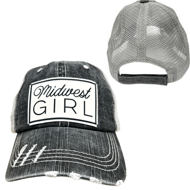 "Midwest Girl" Distressed Vintage Cap (Various Colors) - Wander Together Outfitters