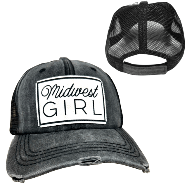 "Midwest Girl" Distressed Vintage Cap (Various Colors) - Wander Together Outfitters