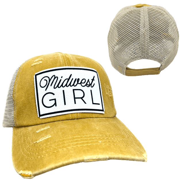 "Midwest Girl" Distressed Vintage Cap (Various Colors) - Wander Together Outfitters