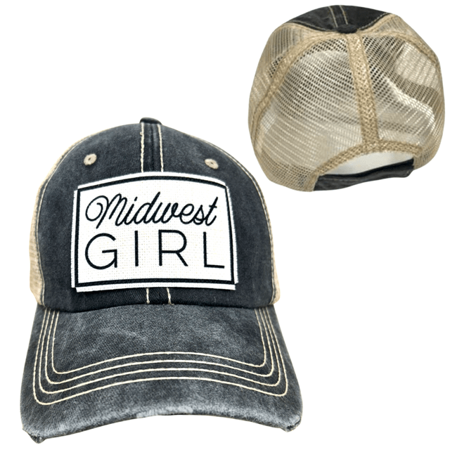 "Midwest Girl" Distressed Vintage Cap (Various Colors) - Wander Together Outfitters