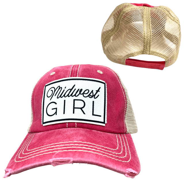 "Midwest Girl" Distressed Vintage Cap (Various Colors) - Wander Together Outfitters