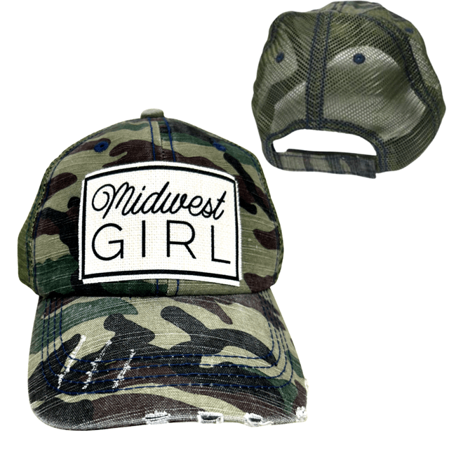 "Midwest Girl" Distressed Vintage Cap (Various Colors) - Wander Together Outfitters