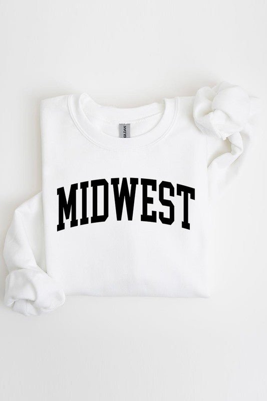 “Midwest” Graphic Fleece Sweatshirts - Wander Together Outfitters
