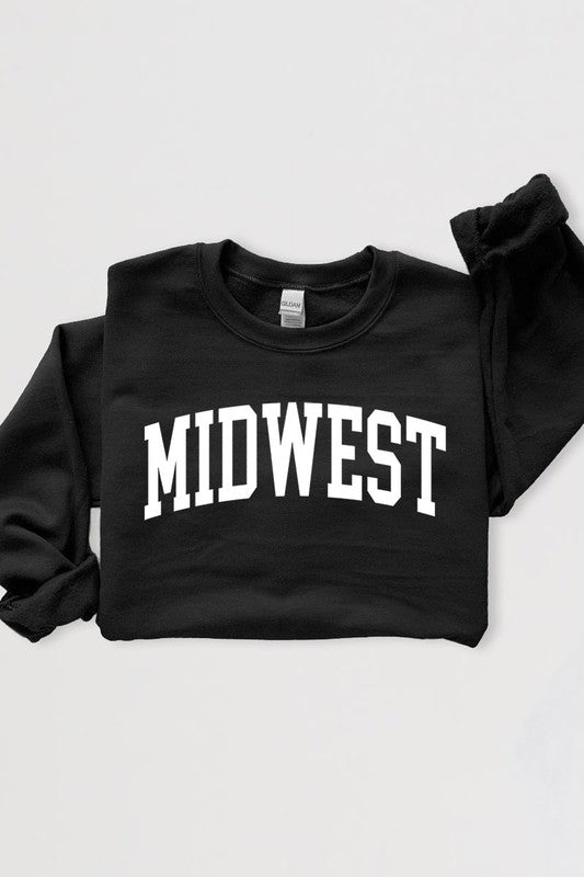 “Midwest” Graphic Fleece Sweatshirts - Wander Together Outfitters