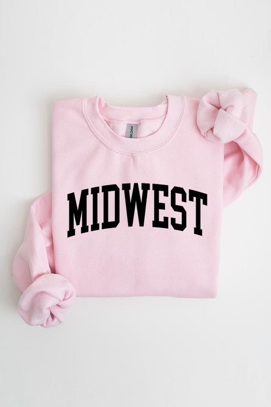 “Midwest” Graphic Fleece Sweatshirts - Wander Together Outfitters