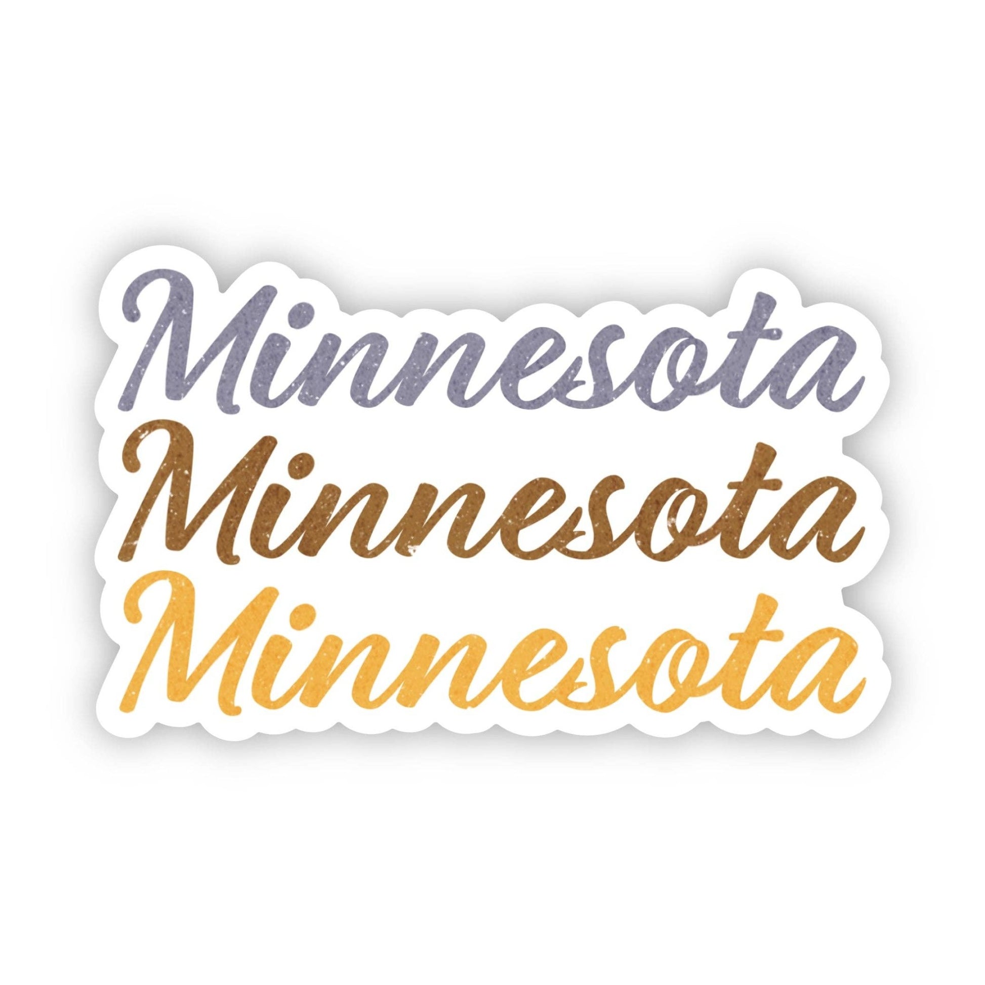 Minnesota Cursive Text Sticker - Wander Together Outfitters