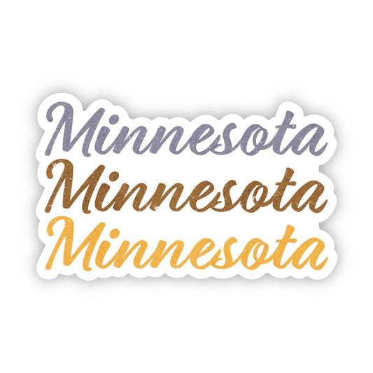 Minnesota Cursive Text Sticker - Wander Together Outfitters