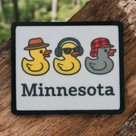 Minnesota Duck Duck Grey Duck Adhesive Sublimation Patch - Wander Together Outfitters