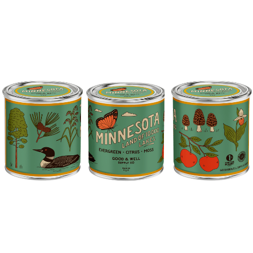 Minnesota State Candle (Evergreen, Citrus, Moss) - Wander Together Outfitters