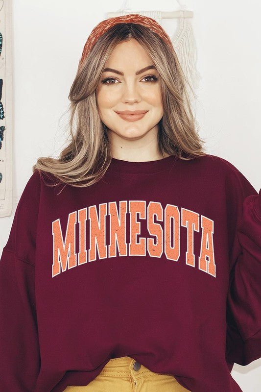 Minnesota State Oversized Graphic Sweatshirts - Wander Together Outfitters