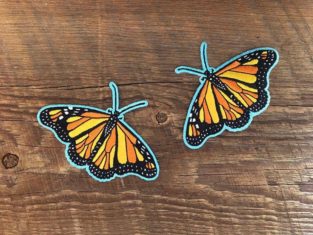 Monarch Butterfly Iron On Embroidered Patch - Wander Together Outfitters