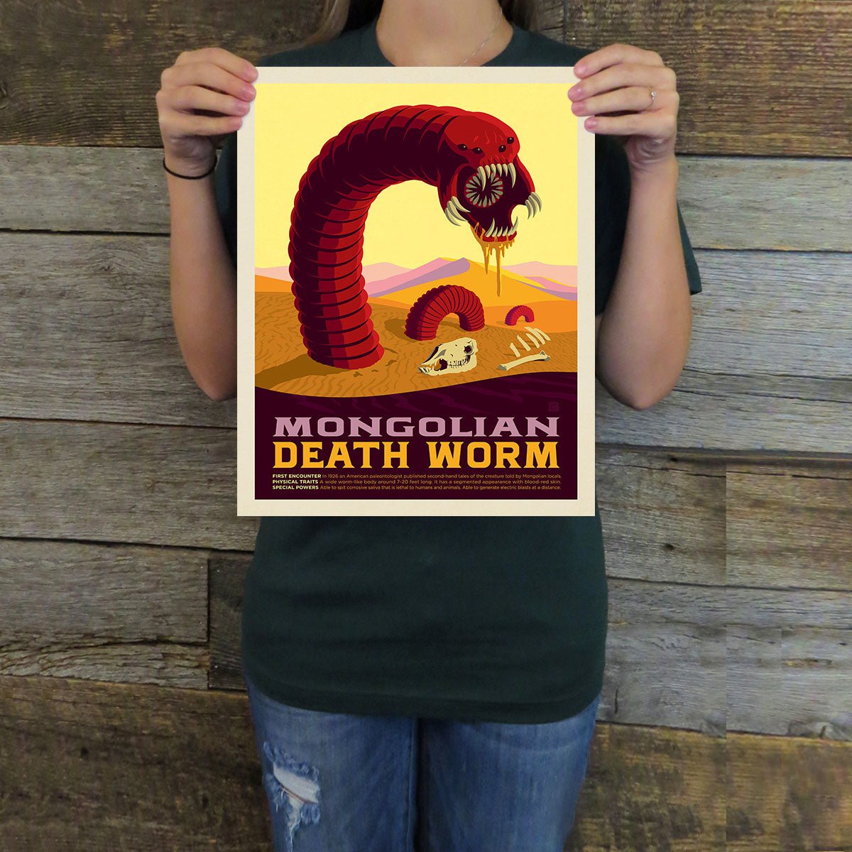 Mongolian Death Worm (Legends & Monsters) Art Print - Wander Together Outfitters